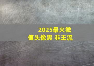 2025最火微信头像男 非主流